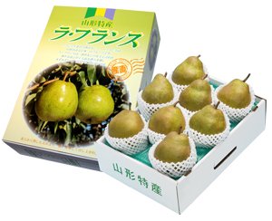 画像1: 山形のラフランス　3kg　化粧箱入　8玉　( 5L )　最高級贈答用