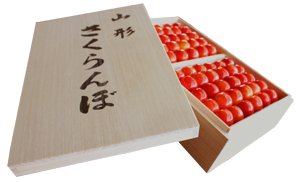 画像1: 2025年 山形のさくらんぼ 紅秀峰 桐箱入 1kg 特選贈答用 (1)